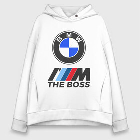 Женское худи Oversize хлопок с принтом BMW BOSS в Курске, френч-терри — 70% хлопок, 30% полиэстер. Мягкий теплый начес внутри —100% хлопок | боковые карманы, эластичные манжеты и нижняя кромка, капюшон на магнитной кнопке | Тематика изображения на принте: bmw | bmw performance | m | motorsport | performance | бмв | бэха | моторспорт