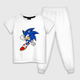 Детская пижама хлопок с принтом Sonic в Курске, 100% хлопок |  брюки и футболка прямого кроя, без карманов, на брюках мягкая резинка на поясе и по низу штанин
 | доктор эггман | ёж соник | соник | соник в кино