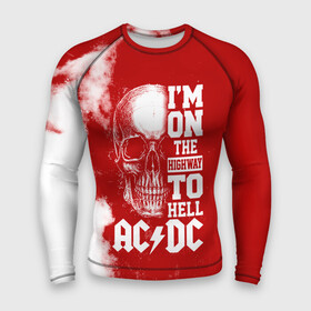 Мужской рашгард 3D с принтом Im on the highway to hell AC DC в Курске,  |  | ac dc | acdc | acdc ас дс | angus | back in black | highway to hell | mckinnon | young | австралийская | ангус янг | ас дс | асдс | блюз | в форме | гитара | группа | крис слэйд | метал | молния | музыка | п | певец | рок | рок н ролл