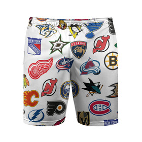 Мужские шорты спортивные с принтом NHL PATTERN в Курске,  |  | anaheim ducks | arizona coyotes | boston bruins | buffalo sabres | calgary flames | canadiens de montreal | carolina hurricanes | chicago blackhawks | colorado avalanche | columbus blue jackets | dallas stars | detroit red wings | edmonton oil | hockey | 