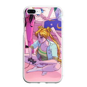 Чехол для iPhone 7Plus/8 Plus матовый с принтом SAILOR MOON в Курске, Силикон | Область печати: задняя сторона чехла, без боковых панелей | anime | gaming | japan | manga | sailor moon | аниме | девочка | девушка | игра | лунная призма | манга | сейлор мун | сэйлор мун | япония