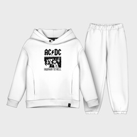 Детский костюм хлопок Oversize с принтом AC DC highway to hell в Курске,  |  | ac dc | acdc | acdc ас дс | angus | back in black | highway to hell | mckinnon | young | австралийская | ангус янг | ас дс | асдс | блюз | в форме | гитара | группа | крис слэйд | метал | молния | музыка | п | певец | рок | рок н ролл