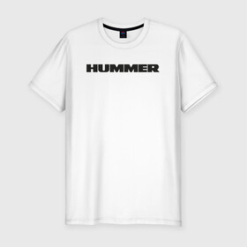 Мужская футболка хлопок Slim с принтом Hammer в Курске, 92% хлопок, 8% лайкра | приталенный силуэт, круглый вырез ворота, длина до линии бедра, короткий рукав | auto | h1 | h2 | hammer | hmmwv | авто | автомобиль | ам | машина | хамер | хаммер