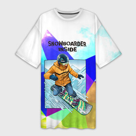 Платье-футболка 3D с принтом Сноуборд в Курске,  |  | Тематика изображения на принте: snowboard | активный отдых | бородач | горы | доска | снег | сноуборд | сноубордист
