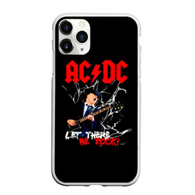 Чехол для iPhone 11 Pro Max матовый с принтом AC DC let there be rock! в Курске, Силикон |  | Тематика изображения на принте: ac dc | acdc | acdc ас дс | angus | back in black | highway to hell | mckinnon | young | австралийская | ангус янг | ас дс | асдс | блюз | в форме | гитара | группа | крис слэйд | метал | молния | музыка | п | певец | рок | рок н ролл