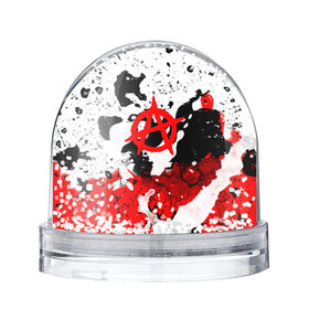 Снежный шар с принтом АНАРХИЯ в Курске, Пластик | Изображение внутри шара печатается на глянцевой фотобумаге с двух сторон | anarchy | анархия | анархо коммунизм | граффити | символ | стена | череп