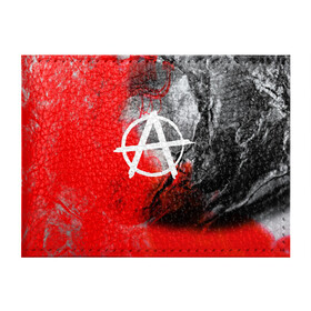 Обложка для студенческого билета с принтом АНАРХИЯ в Курске, натуральная кожа | Размер: 11*8 см; Печать на всей внешней стороне | Тематика изображения на принте: anarchy | анархия | анархо коммунизм | граффити | символ | стена | череп