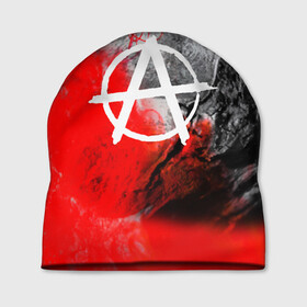 Шапка 3D с принтом АНАРХИЯ в Курске, 100% полиэстер | универсальный размер, печать по всей поверхности изделия | anarchy | анархия | анархо коммунизм | граффити | символ | стена | череп