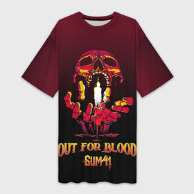 Платье-футболка 3D с принтом Out for blood в Курске,  |  | order in decline | punk | punk rock | rock | sum 41 | sum41 | марк спиколак | панк рок | поп панк | рок | рок группа | сам фоти уан