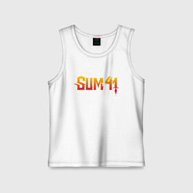 Детская майка хлопок с принтом Logo SUM в Курске,  |  | order in decline | punk | punk rock | rock | sum 41 | sum41 | марк спиколак | панк рок | поп панк | рок | рок группа | сам фоти уан