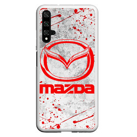 Чехол для Honor 20 с принтом MAZDA RED LOGO в Курске, Силикон | Область печати: задняя сторона чехла, без боковых панелей | Тематика изображения на принте: auto | mazda | mps | sport | авто | автомобиль | автомобильные | бренд | мазда | марка | машины | мпс | спорт