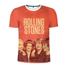 Мужская футболка 3D спортивная с принтом The Rolling Stones в Курске, 100% полиэстер с улучшенными характеристиками | приталенный силуэт, круглая горловина, широкие плечи, сужается к линии бедра | mick jagger | music | rock | rolling stones | музыка | рок