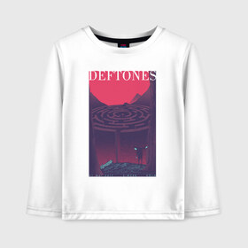 Детский лонгслив хлопок с принтом Deftones в Курске, 100% хлопок | круглый вырез горловины, полуприлегающий силуэт, длина до линии бедер | Тематика изображения на принте: chi cheng | chino moreno | deftones | dia de los | diamond eye | дефтонс | серхио вега | стивен карпентер | фрэнк делгадо | чи ченг | чино морено | эйб каннингем