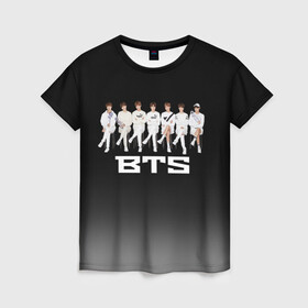 Женская футболка 3D с принтом BTS в Курске, 100% полиэфир ( синтетическое хлопкоподобное полотно) | прямой крой, круглый вырез горловины, длина до линии бедер | bangtanboys | blackpink | bts | btsarmy | jhope | jimin | jin | jungkook | kimtaehyung | kpop | suga | taehyung | бтс | кпоп