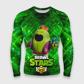 Мужской рашгард 3D с принтом brawn stars Spike Спайк в Курске,  |  | brawl | brawl stars | brawlstars | brawl_stars | jessie | poco | бравл | бравлстарс | поко