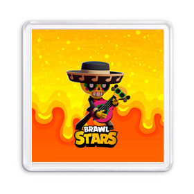 Магнит 55*55 с принтом Brawl stars poco Поко в Курске, Пластик | Размер: 65*65 мм; Размер печати: 55*55 мм | brawl | brawl stars | brawlstars | brawl_stars | jessie | poco | бравл | бравлстарс | поко