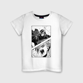 Детская футболка хлопок с принтом Gurren lagann в Курске, 100% хлопок | круглый вырез горловины, полуприлегающий силуэт, длина до линии бедер | Тематика изображения на принте: anime | gurren lagann | manga. | аниме | гуррен лаганн | манга