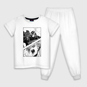 Детская пижама хлопок с принтом Gurren lagann в Курске, 100% хлопок |  брюки и футболка прямого кроя, без карманов, на брюках мягкая резинка на поясе и по низу штанин
 | anime | gurren lagann | manga. | аниме | гуррен лаганн | манга