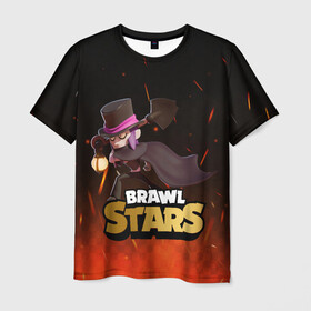Мужская футболка 3D с принтом Brawl stars Mortis Мортис в Курске, 100% полиэфир | прямой крой, круглый вырез горловины, длина до линии бедер | brawl | brawl stars | brawlstars | brawl_stars | jessie | mortis | бравл | бравлстарс | мортис