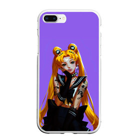 Чехол для iPhone 7Plus/8 Plus матовый с принтом SAILOR MOON в Курске, Силикон | Область печати: задняя сторона чехла, без боковых панелей | anime | japan | manga | sailor moon | аниме | девочка | девушка | лунная призма | манга | сейлор мун | сэйлор мун | япония