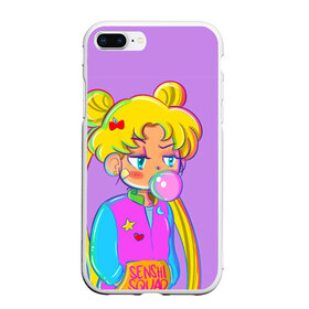 Чехол для iPhone 7Plus/8 Plus матовый с принтом SAILOR MOON в Курске, Силикон | Область печати: задняя сторона чехла, без боковых панелей | anime | japan | manga | sailor moon | аниме | девочка | девушка | лунная призма | манга | сейлор мун | сэйлор мун | япония