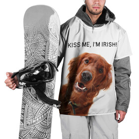 Накидка на куртку 3D с принтом Ирландский сеттер в Курске, 100% полиэстер |  | irish | kiss me | kiss me im irish | ирландец | ирландия | ирландский | ирландский сеттер | красный сеттер | поцелуй меня я ирландец | рыжий сеттер | сеттер