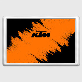 Магнит 45*70 с принтом KTM в Курске, Пластик | Размер: 78*52 мм; Размер печати: 70*45 | enduro | ktm | moto | motocycle | sportmotorcycle | ктм | мото | мотоспорт