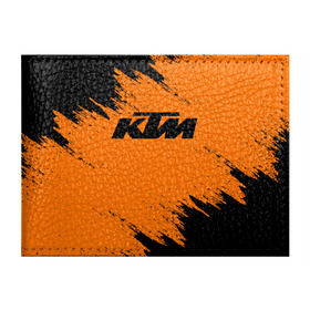 Обложка для студенческого билета с принтом KTM в Курске, натуральная кожа | Размер: 11*8 см; Печать на всей внешней стороне | enduro | ktm | moto | motocycle | sportmotorcycle | ктм | мото | мотоспорт