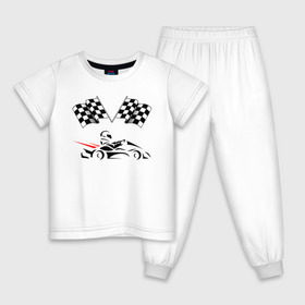 Детская пижама хлопок с принтом Картинг в Курске, 100% хлопок |  брюки и футболка прямого кроя, без карманов, на брюках мягкая резинка на поясе и по низу штанин
 | 