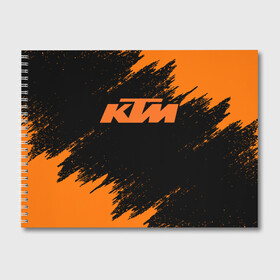 Альбом для рисования с принтом KTM в Курске, 100% бумага
 | матовая бумага, плотность 200 мг. | Тематика изображения на принте: enduro | ktm | moto | moto sport | motocycle | sportmotorcycle | ктм | мото | мото спорт | мотоспорт | спорт мото