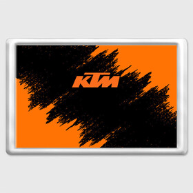 Магнит 45*70 с принтом KTM в Курске, Пластик | Размер: 78*52 мм; Размер печати: 70*45 | enduro | ktm | moto | moto sport | motocycle | sportmotorcycle | ктм | мото | мото спорт | мотоспорт | спорт мото