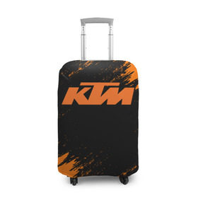 Чехол для чемодана 3D с принтом KTM в Курске, 86% полиэфир, 14% спандекс | двустороннее нанесение принта, прорези для ручек и колес | enduro | ktm | moto | moto sport | motocycle | sportmotorcycle | ктм | мото | мото спорт | мотоспорт | спорт мото