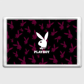 Магнит 45*70 с принтом PLAYBOY | ПЛЕЙБОЙ (Z) в Курске, Пластик | Размер: 78*52 мм; Размер печати: 70*45 | Тематика изображения на принте: brand | brazzers | fake taxi | faketaxi | hub | mode | playboy | бразерс | бренд | мода | фейк такси