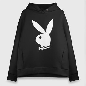 Женское худи Oversize хлопок с принтом PLAYBOY в Курске, френч-терри — 70% хлопок, 30% полиэстер. Мягкий теплый начес внутри —100% хлопок | боковые карманы, эластичные манжеты и нижняя кромка, капюшон на магнитной кнопке | brand | brazzers | fake taxi | faketaxi | hub | mode | playboy | бразерс | бренд | мода | фейк такси