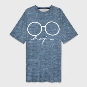 Платье-футболка 3D с принтом Imagine John Lennon в Курске,  |  | autograph | beatles | imagine | john | lennon | the beatles | автограф | битлз | битлы | голубая | группа | джинса | джинсовая | джинсовый | джон | купить | леннон | леннона | очки | с группы