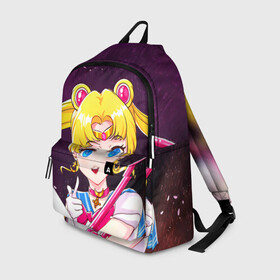 Рюкзак 3D с принтом Sailor Moon в Курске, 100% полиэстер | лямки с регулируемой длиной, сверху петелька, чтобы рюкзак можно было повесить на вешалку. Основное отделение закрывается на молнию, как и внешний карман. Внутри два дополнительных кармана, один из которых закрывается на молнию. По бокам два дополнительных кармашка | Тематика изображения на принте: anime | japan | manga | sailor moon | аниме | девочка | девушка | луна | лунная призма | манга | сейлор мун | сэйлор мун | япония