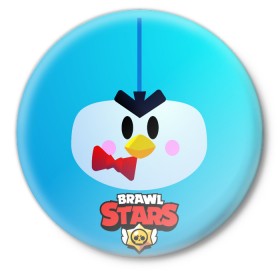 Значок с принтом Brawl Stars Penguin в Курске,  металл | круглая форма, металлическая застежка в виде булавки | penguin | pengvin | pingvin | пенгвин | пингвин