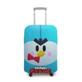 Чехол для чемодана 3D с принтом Brawl Stars Penguin в Курске, 86% полиэфир, 14% спандекс | двустороннее нанесение принта, прорези для ручек и колес | penguin | pengvin | pingvin | пенгвин | пингвин
