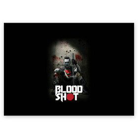 Поздравительная открытка с принтом BloodShot в Курске, 100% бумага | плотность бумаги 280 г/м2, матовая, на обратной стороне линовка и место для марки
 | bloodshot | valiant | vin diesel | бладшот | вин дизель | кино | фильм | фильм 2020