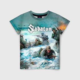 Детская футболка 3D с принтом Sabaton в Курске, 100% гипоаллергенный полиэфир | прямой крой, круглый вырез горловины, длина до линии бедер, чуть спущенное плечо, ткань немного тянется | battle | panzerkampf | primo victoria | sabaton | the art of war | the great war | атака мертвецов | бисмарк | броден | войны | группа | йоаким | латный ботинок | метал | ночные ведьмы | пауэр | рок | рыцарские доспехи | сабатон