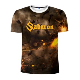 Мужская футболка 3D спортивная с принтом Sabaton в Курске, 100% полиэстер с улучшенными характеристиками | приталенный силуэт, круглая горловина, широкие плечи, сужается к линии бедра | battle | panzerkampf | primo victoria | sabaton | the art of war | the great war | атака мертвецов | бисмарк | броден | войны | группа | йоаким | латный ботинок | метал | ночные ведьмы | пауэр | рок | рыцарские доспехи | сабатон