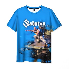 Мужская футболка 3D с принтом Sabaton в Курске, 100% полиэфир | прямой крой, круглый вырез горловины, длина до линии бедер | 