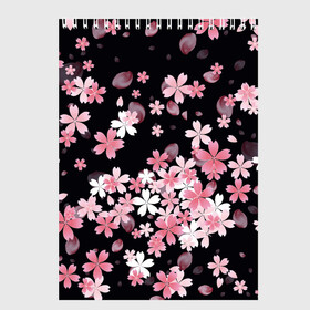 Скетчбук с принтом Сакура в Курске, 100% бумага
 | 48 листов, плотность листов — 100 г/м2, плотность картонной обложки — 250 г/м2. Листы скреплены сверху удобной пружинной спиралью | весна | деревья | розовый | сакура | слива | цветы | япония