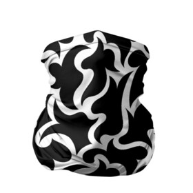 Бандана-труба 3D с принтом Чёрно-белая мозаика в Курске, 100% полиэстер, ткань с особыми свойствами — Activecool | плотность 150‒180 г/м2; хорошо тянется, но сохраняет форму | абстракция | белый | бесшовный | декоративный | дублировать | мозаика | орнамент | пазл | повторять | пятна | узор | чёрный