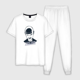 Мужская пижама хлопок с принтом Little Big в Курске, 100% хлопок | брюки и футболка прямого кроя, без карманов, на брюках мягкая резинка на поясе и по низу штанин
 | 