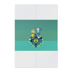 Магнитный плакат 2Х3 с принтом Финн и Джейк в Курске, Полимерный материал с магнитным слоем | 6 деталей размером 9*9 см | vdpartat | время приключений | финн и джейк