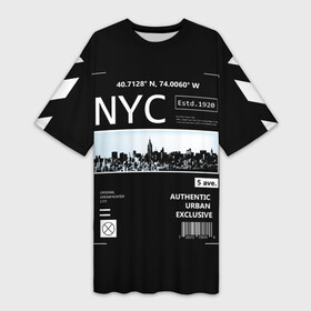 Платье-футболка 3D с принтом New York Strips в Курске,  |  | fashion | hypebeast | off | off white | streetwear | virgil abloh | white | вайт | итальянский | мода | офф | офф вайт | стаил | стритвир | уличный | урбан