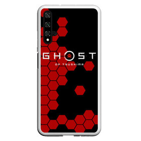 Чехол для Honor 20 с принтом Ghost в Курске, Силикон | Область печати: задняя сторона чехла, без боковых панелей | ghost of tsushima | playstation 4 | бесшумный | дзин | красный листок | монгол | монголы | монгольская империя | призрак | самураи | самурай | хан | цусима | япония