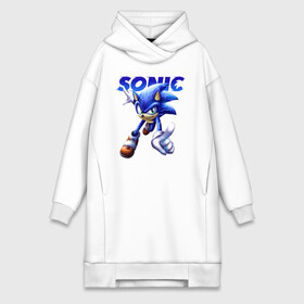 Платье-худи хлопок с принтом SONIC в Курске,  |  | animal | games | hedgehog | sega | sonic | speed | speed sonic | быстрый ёж | ёж | ёжик | игры | персонаж | сега | синий ёж | скорость | соник