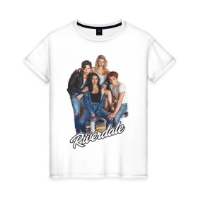 Женская футболка хлопок с принтом Riverdale heroes в Курске, 100% хлопок | прямой крой, круглый вырез горловины, длина до линии бедер, слегка спущенное плечо | go bulldogs | jughead | pop s | riverdale | vdgerir